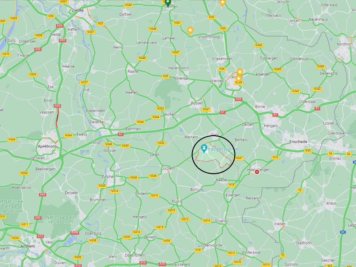 Kaart van de omgeving