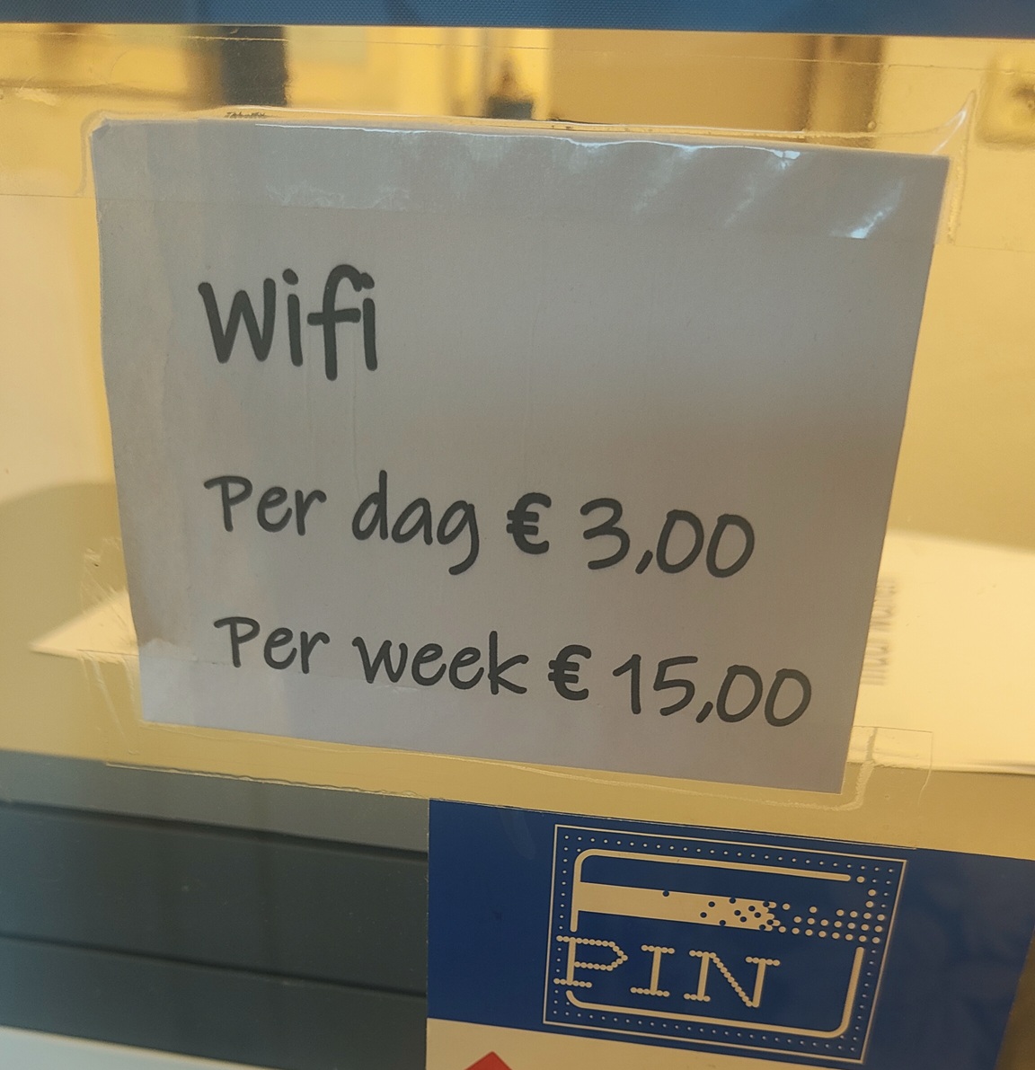 Foto van wifikosten